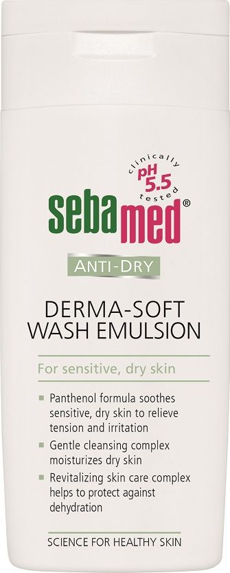 Sebamed SEBAMED_Anti-Dry Derma-Soft Wash Emulsion emulsja do mycia twarzy i ciala 200ml 4103040167910 (4103040167910) kosmētikas noņēmējs