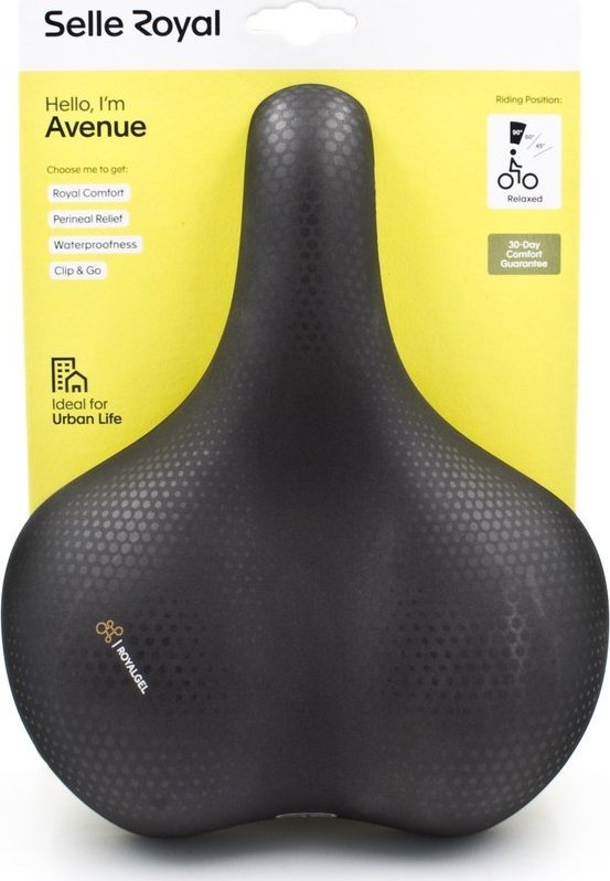 Selle Royal Siodlo SELLEROYAL CLASSIC RELAXED 90st. AVENUE zelowe + elastomery unisex 730g (NEW 2023)