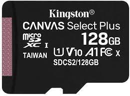 Kingston 128GB micro SDXC Canvas Select Plus 100R A1 C10  w/o ADP atmiņas karte