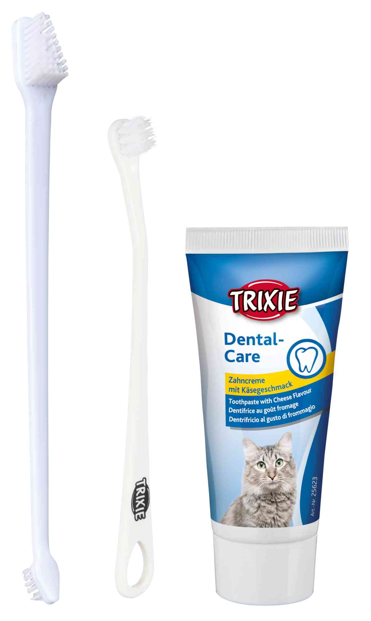 Zobu kopšanas komplekts kaķiem : Trixie Dental Hygiene Set for cats. 106539 (4011905256207)