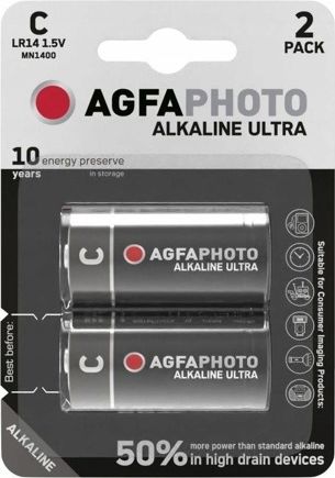 Agfa Bateria Ultra C / R14 2 szt. 10916582 (4250175851839) Baterija