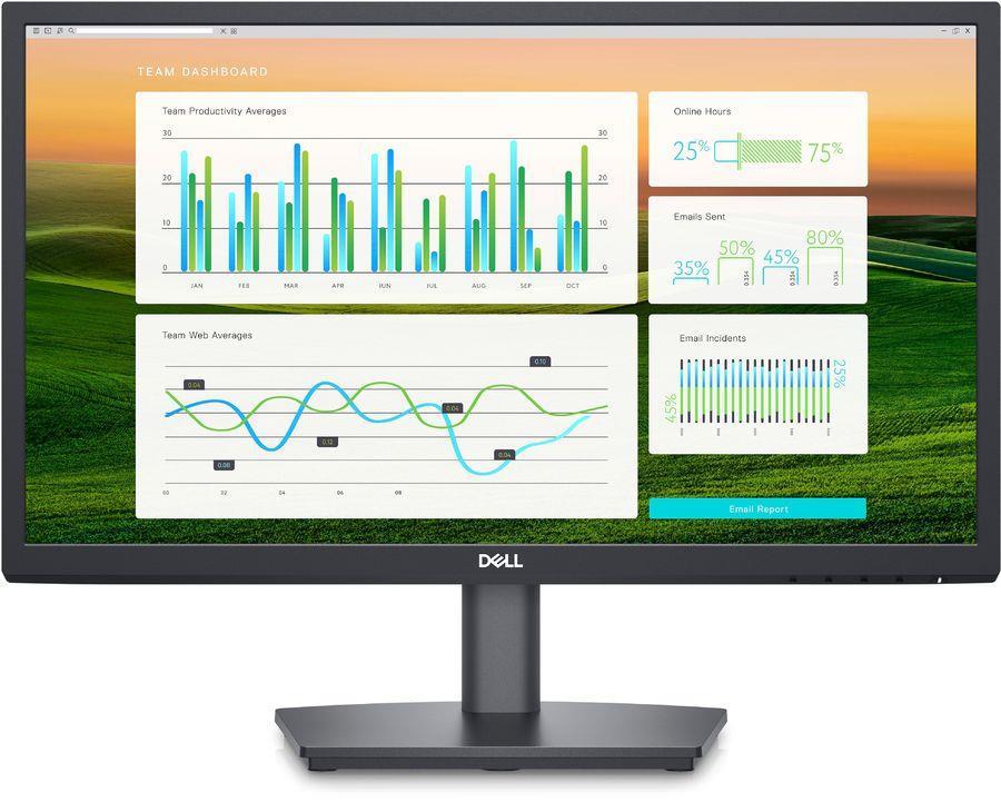 Dell E2222HS 22 ", VA, FHD, 1920 x 1080, 16:9, 5 ms, 250 cd/m, Black, HDMI ports quantity 1, 60 Hz monitors