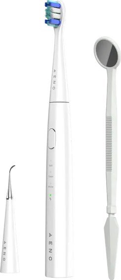 AENO Sonic Electric toothbrush, DB8: White, 3modes, 3 brush heads + 1 cleaning tool, 1 mirror,  30000rpm, 100 days without charging, IPX7 mutes higiēnai