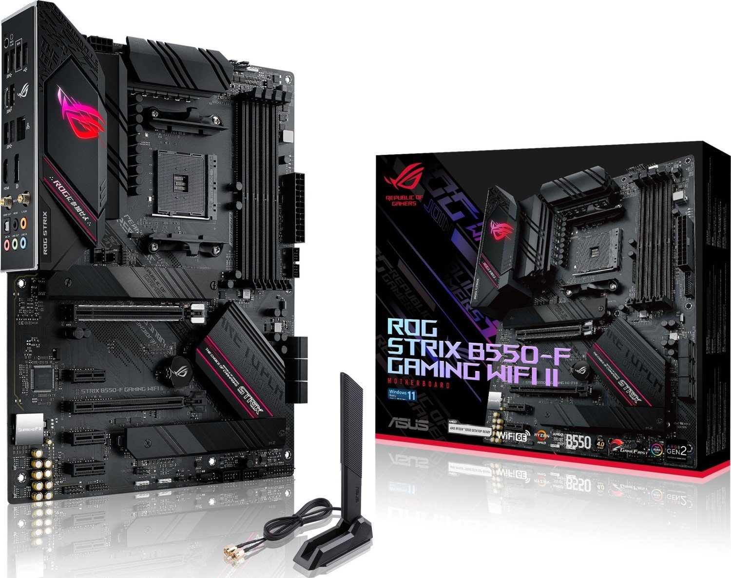 ASUS ROG STRIX B550-F GAMING (WI-FI II)(AMD,AM4,DDR4,ATX) pamatplate, mātesplate