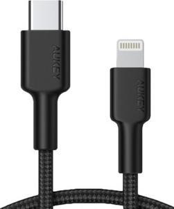 Kabel USB Aukey USB-C - Lightning 1.2 m Czarny (CB-CL02) CB-CL02 (5902666662125) USB kabelis