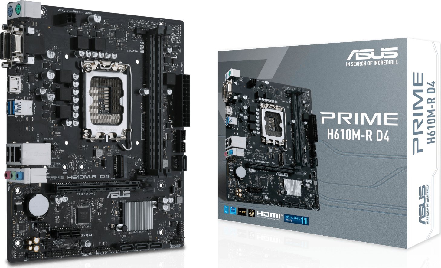 Asus PRIME H610M-R D4-SI pamatplate, mātesplate