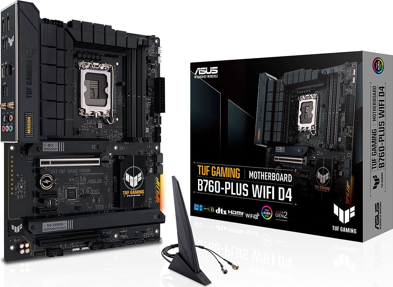 ASUS TUF GAMING B760-PLUS WIFI D4 LGA 1700 ATX pamatplate, mātesplate