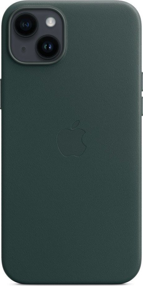 iPhone 14 Plus Leather Case with MagSafe - Forest Green,Model A2907 aksesuārs