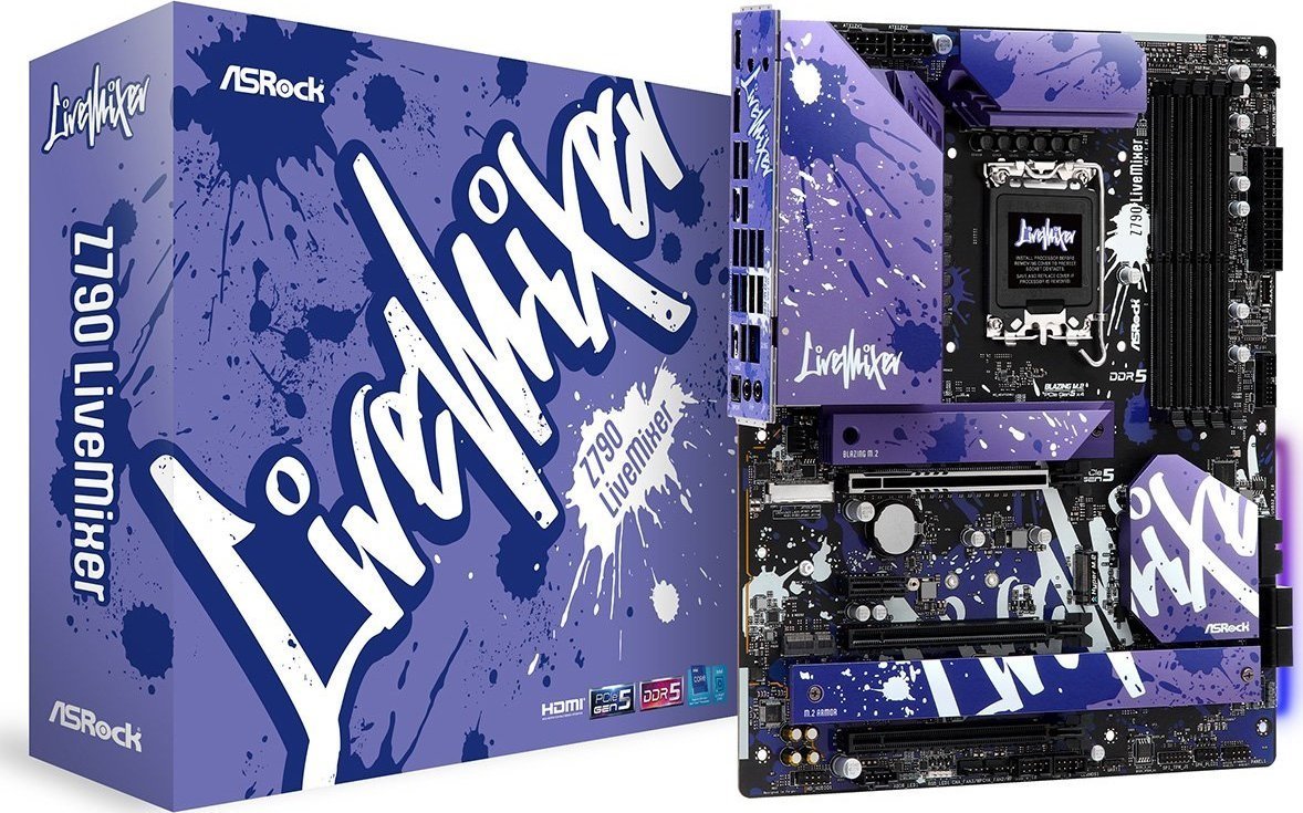 Asrock Z790 LiveMixer Intel Z790 LGA 1700 ATX pamatplate, mātesplate