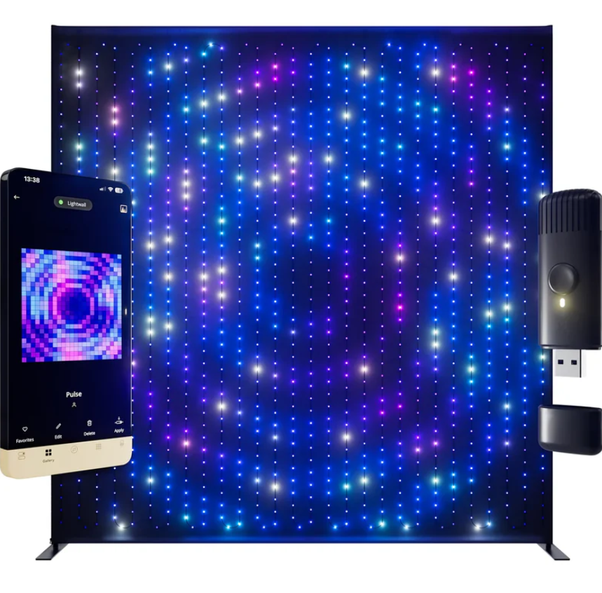 Twinkly | Lightwall Smart LED Backdrop Wall 2.6 x 2.7 m | RGB, 16.8 million colors