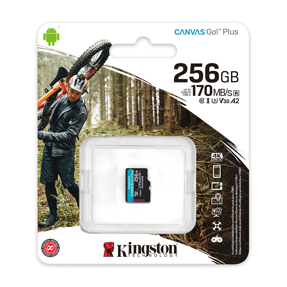 KINGSTON 256GB microSDXC Canvas Go Plus atmiņas karte