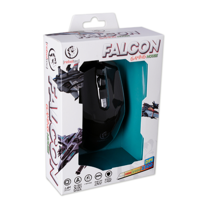 Gaming optical mouse USB FALCON AVAGO5050 Datora pele