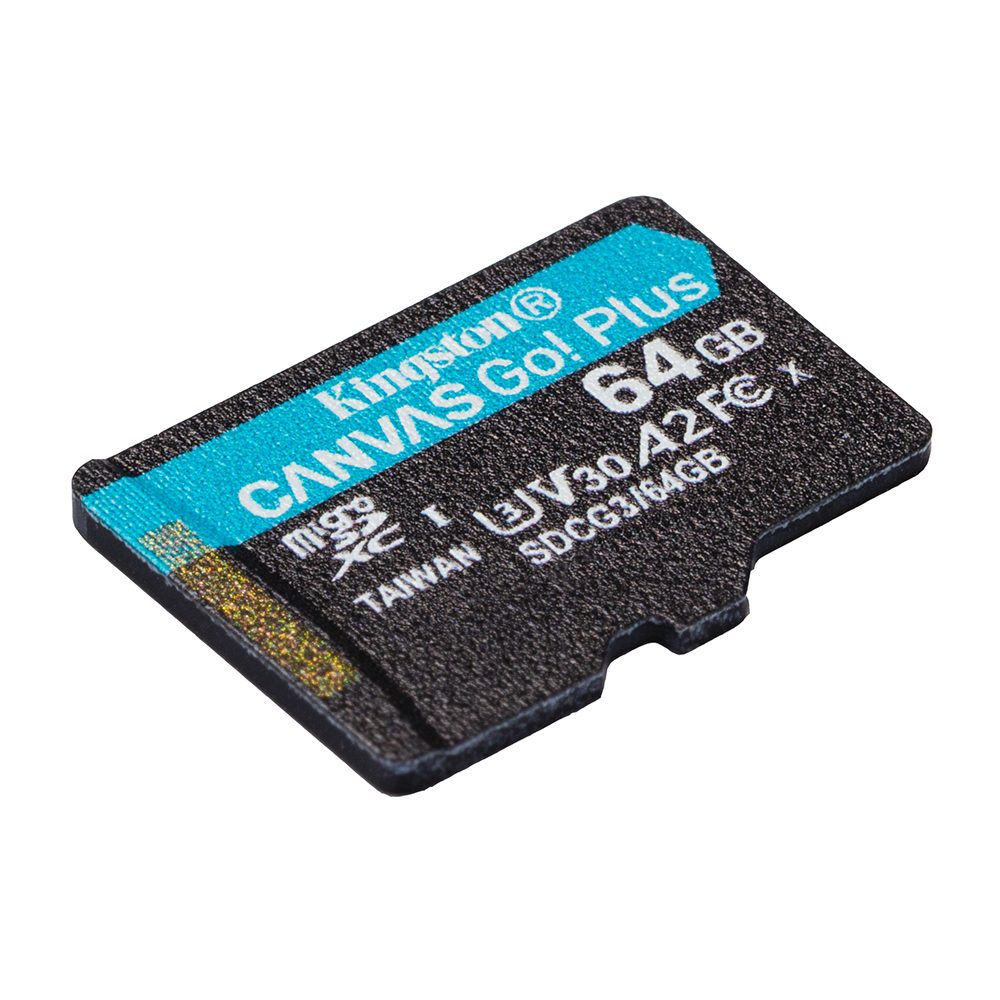 Kingston microSD Canvas Go! Plus 64 GB, MicroSD, Flash memory class 10, SD Adapter atmiņas karte