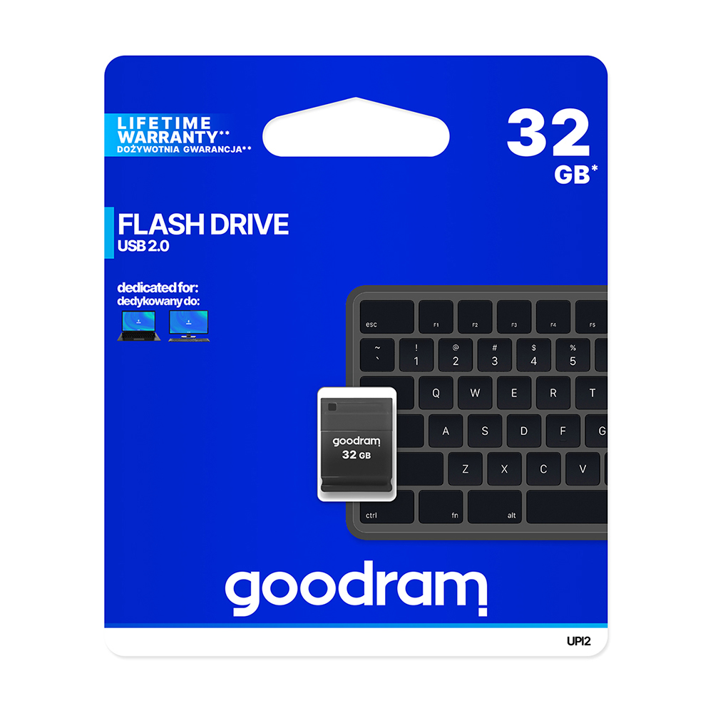 GOODRAM PICCOLO 32GB    USB2.0 Black USB Flash atmiņa