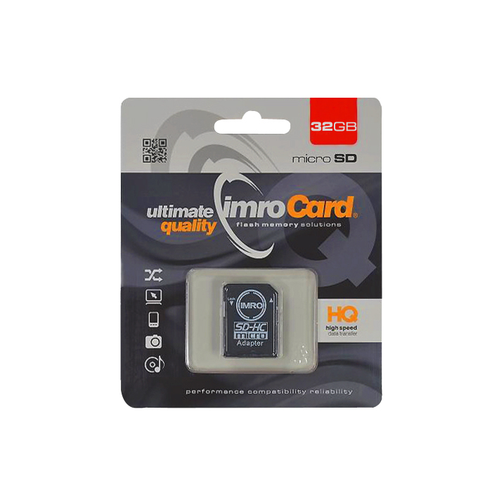 Imro memory card 32GB microSDHC cl. 10 UHS-I + adapter atmiņas karte