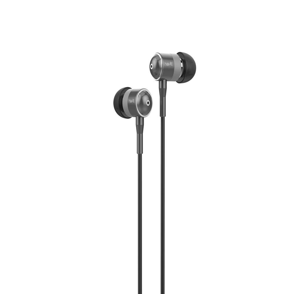 HAVIT wired headphones HV-L670 in-ear grey austiņas