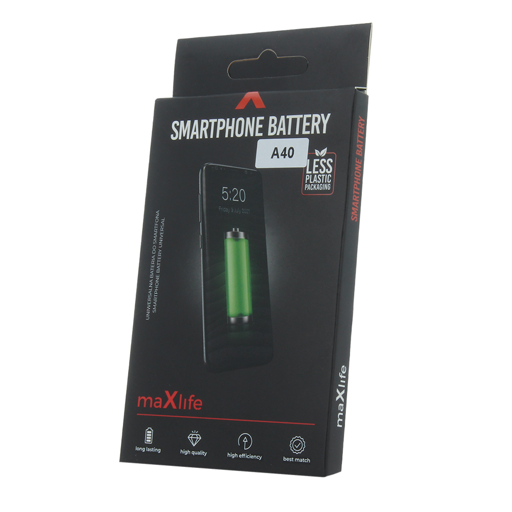 Maxlife battery for Samsung Galaxy A40 A405 EB-BA405ABE 3100mAh akumulators, baterija mobilajam telefonam