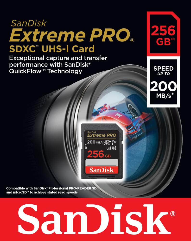 SANDISK Extreme PRO 256GB microSDXC RescuePRO Deluxe atmiņas karte