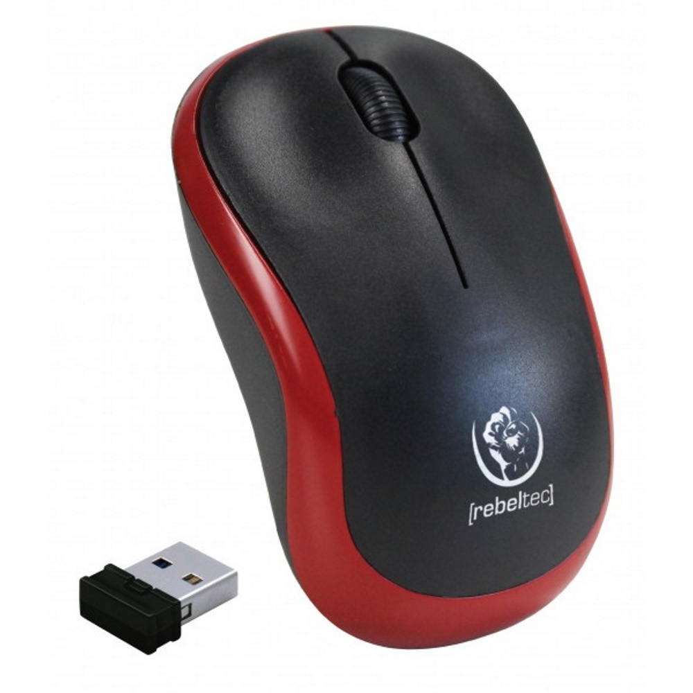 Wireless optical mouse Rebeltec METEOR red Datora pele