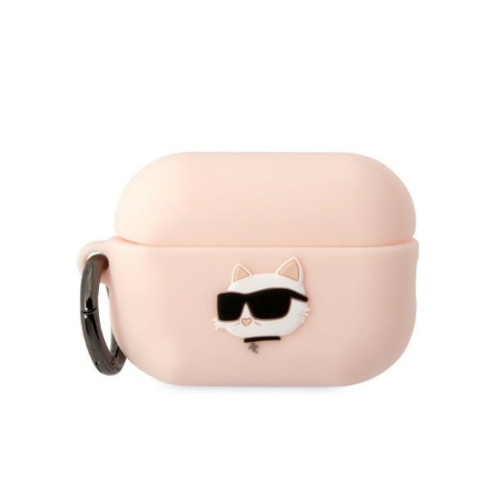 Karl Lagerfeld case for Airpods Pro 2 KLAP2RUNCHP pink 3D Silicone NFT Karl austiņas