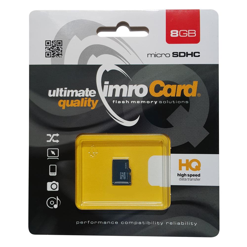 Imro memory card 8GB microSDHC cl. 4 atmiņas karte