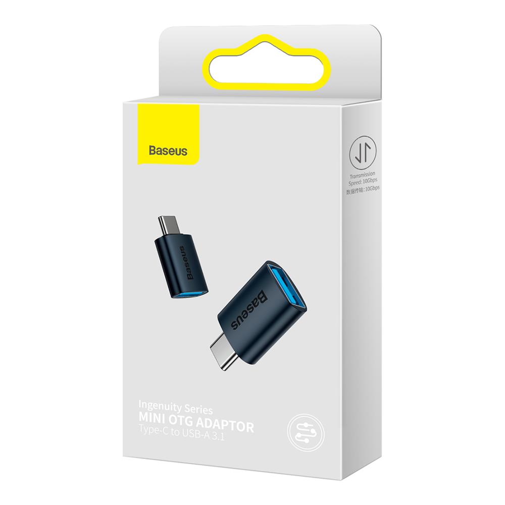 Baseus Ingenuity USB-C to USB-A adapter OTG (blue)