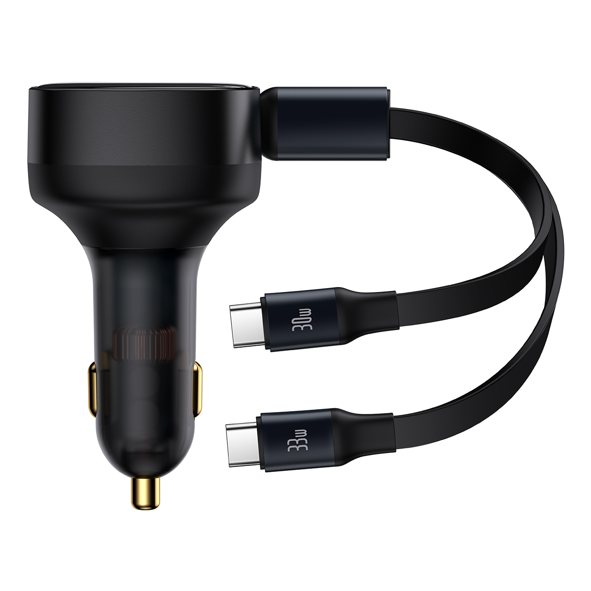 Car Charger Baseus Enjoyment with cable USB-C, 33W (Black) iekārtas lādētājs