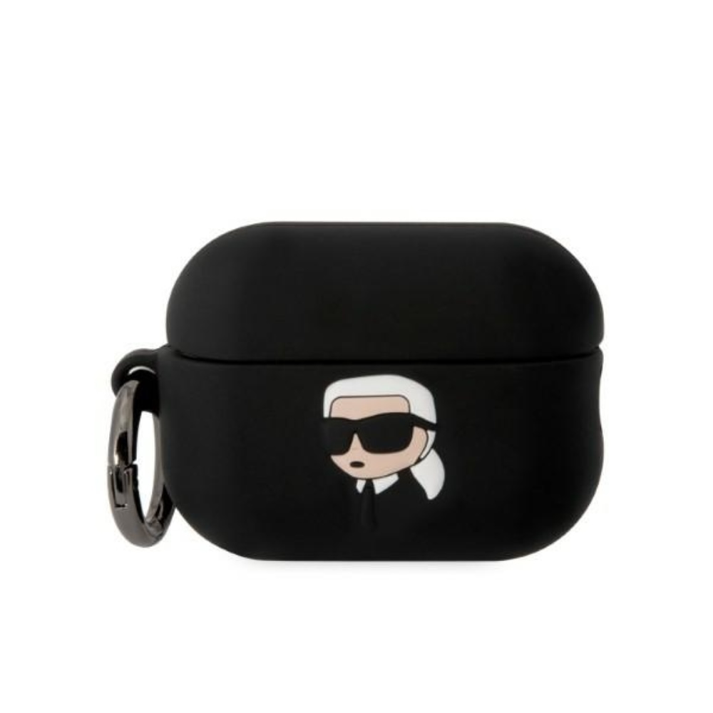 Karl Lagerfeld case for Airpods Pro 2 KLAP2RUNIKK black 3D Silicone NFT Karl austiņas