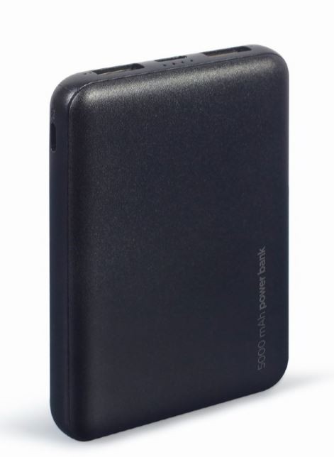 Gembird PB05-02 power bank Lithium Polymer (LiPo) 5000 mAh Black Powerbank, mobilā uzlādes iekārta