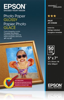 EPSON Photo Paper Glossy 13x18cm 50 sh foto papīrs