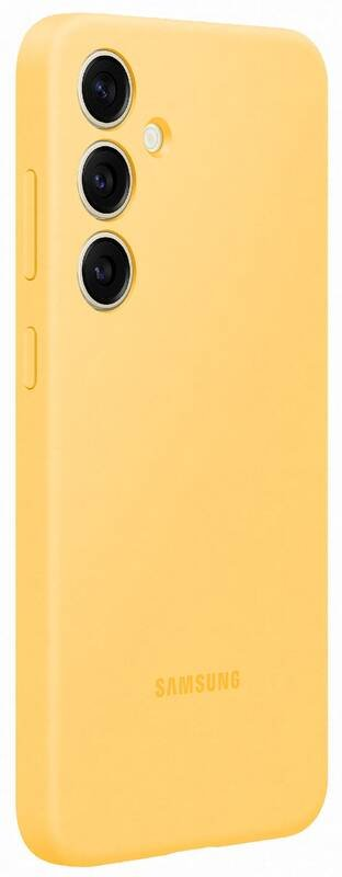 Samsung Silicone Case fur das Galaxy S24+ (Yellow) aksesuārs mobilajiem telefoniem