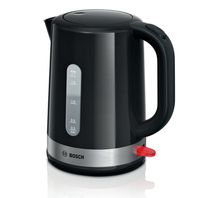 Bosch TWK6A513 electric kettle 1.7 L 2200 W Black, Stainless steel Elektriskā Tējkanna