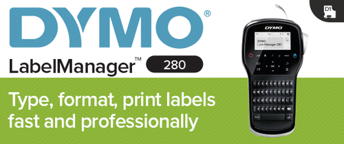 DYMO LabelManager 280  6/9/12      mm D1-Bander Qwerty UK/HK uzlīmju printeris