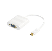 Deltaco USBC-VGA1 video cable adapter 0.1 m USB Type-C VGA (D-Sub) White 0553006000269