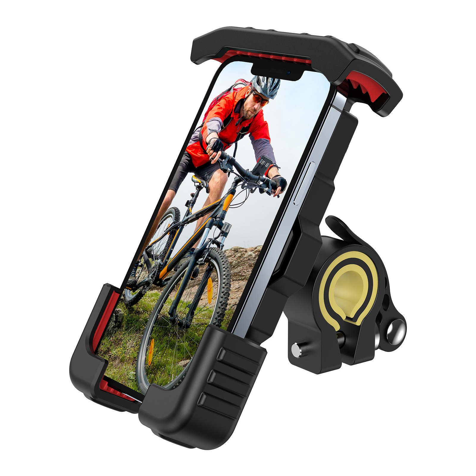 Joyroom JR-ZS264 Phone Holder For Bicycle and Motorcycle Black|Red Mobilo telefonu turētāji