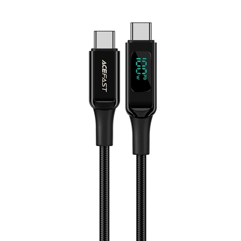 Kabel USB Acefast USB-C - USB-C 2 m Czarny (6974316281054) USB kabelis