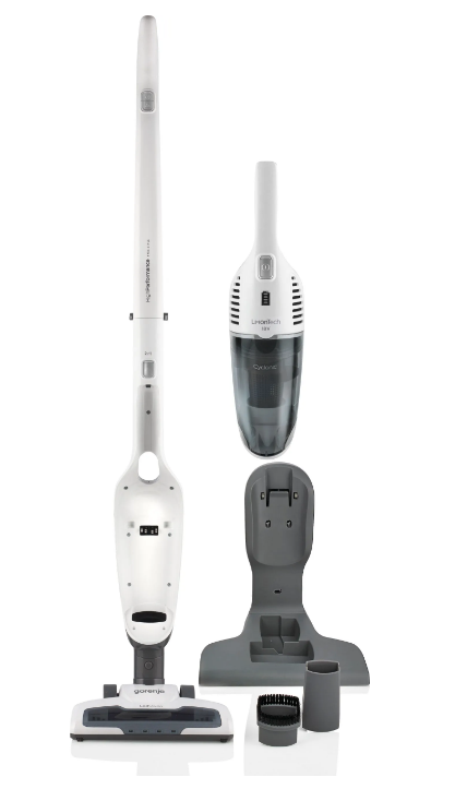 Gorenje Vacuum cleaner SVC180FW Cordless operating, Handstick and Handheld, 18 V, Operating time (max) 50 min, White, Warranty 24 month(s), Putekļu sūcējs