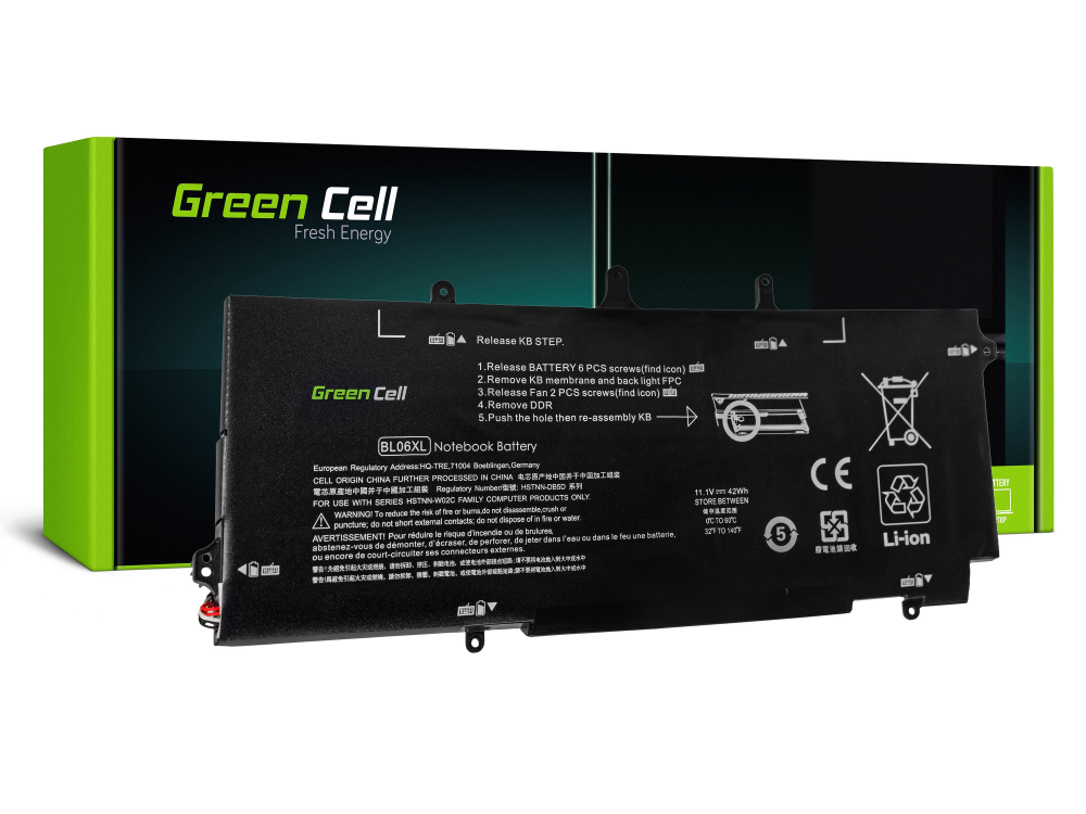 Green Cell Laptop Battery for HP EliteBook Folio 1040 G1 G2 akumulators, baterija portatīvajiem datoriem