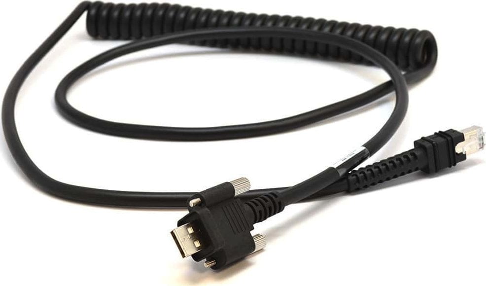 CABLE SHIELD USB SER A LOCK CONNECTOR VC70 12IN COILED svītru koda lasītājs