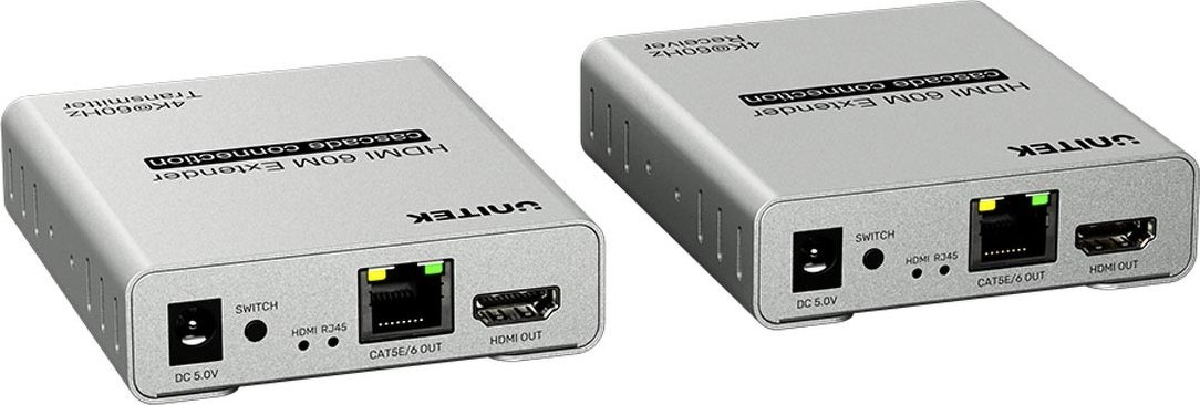 Adapter AV Unitek HDMI - HDMI srebrny (V1164A) V1164A (4894160049766)