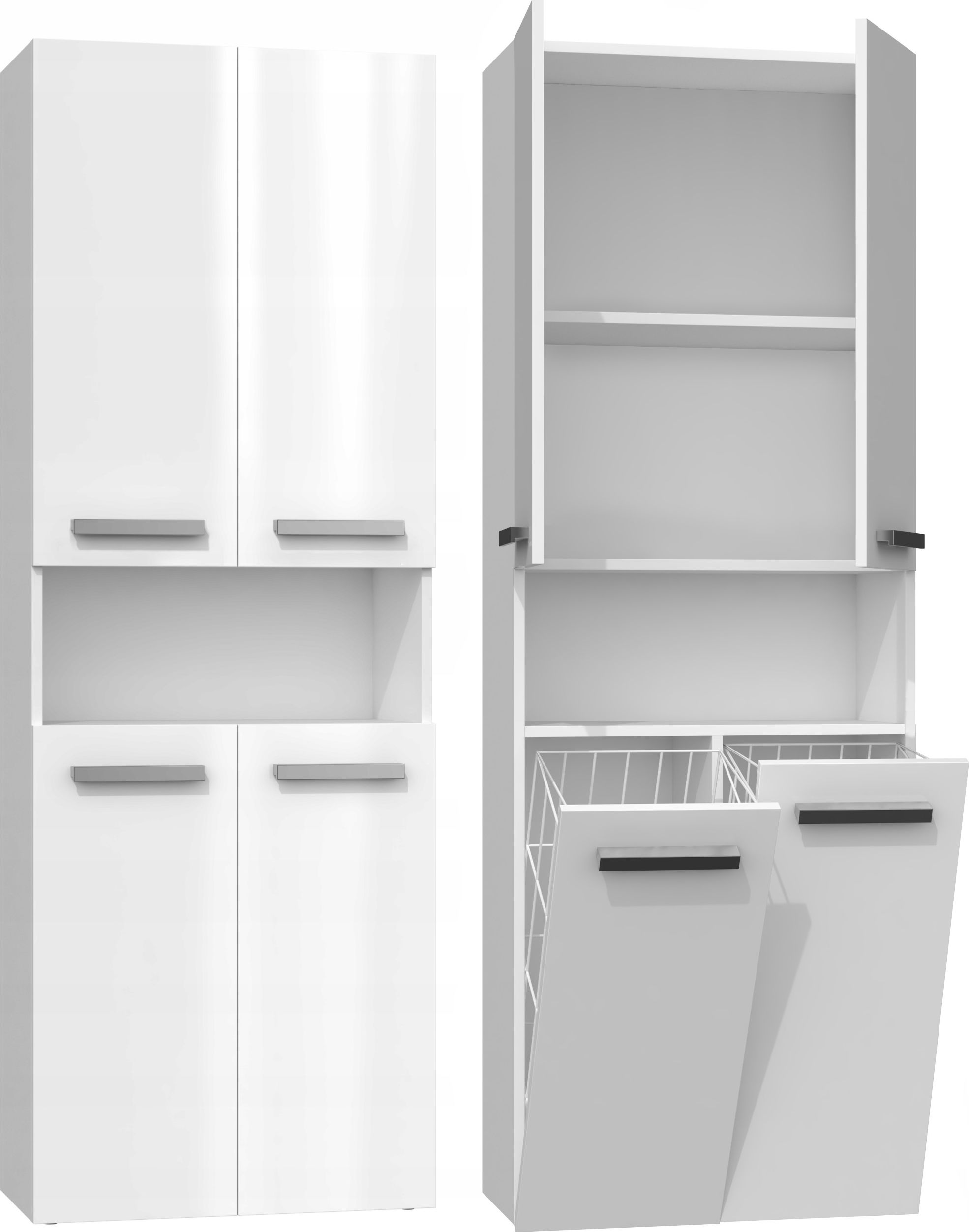 Topeshop NEL 2K DK BPOL bathroom storage cabinet White