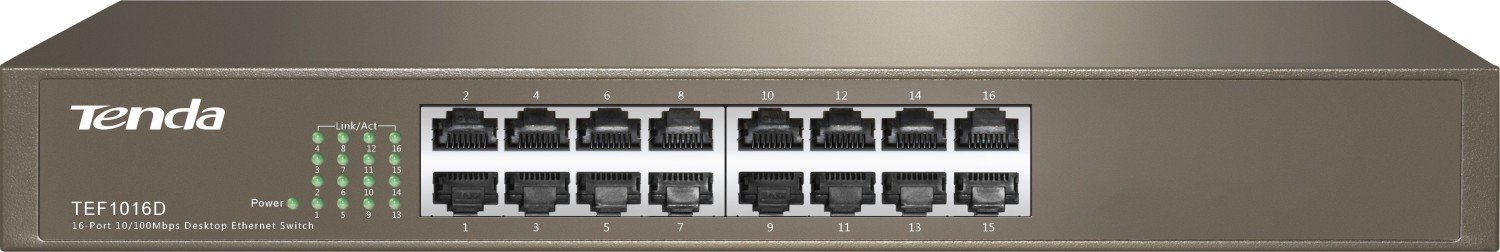 Tenda Switch TEF1016D 16-Port FE (10/100) komutators
