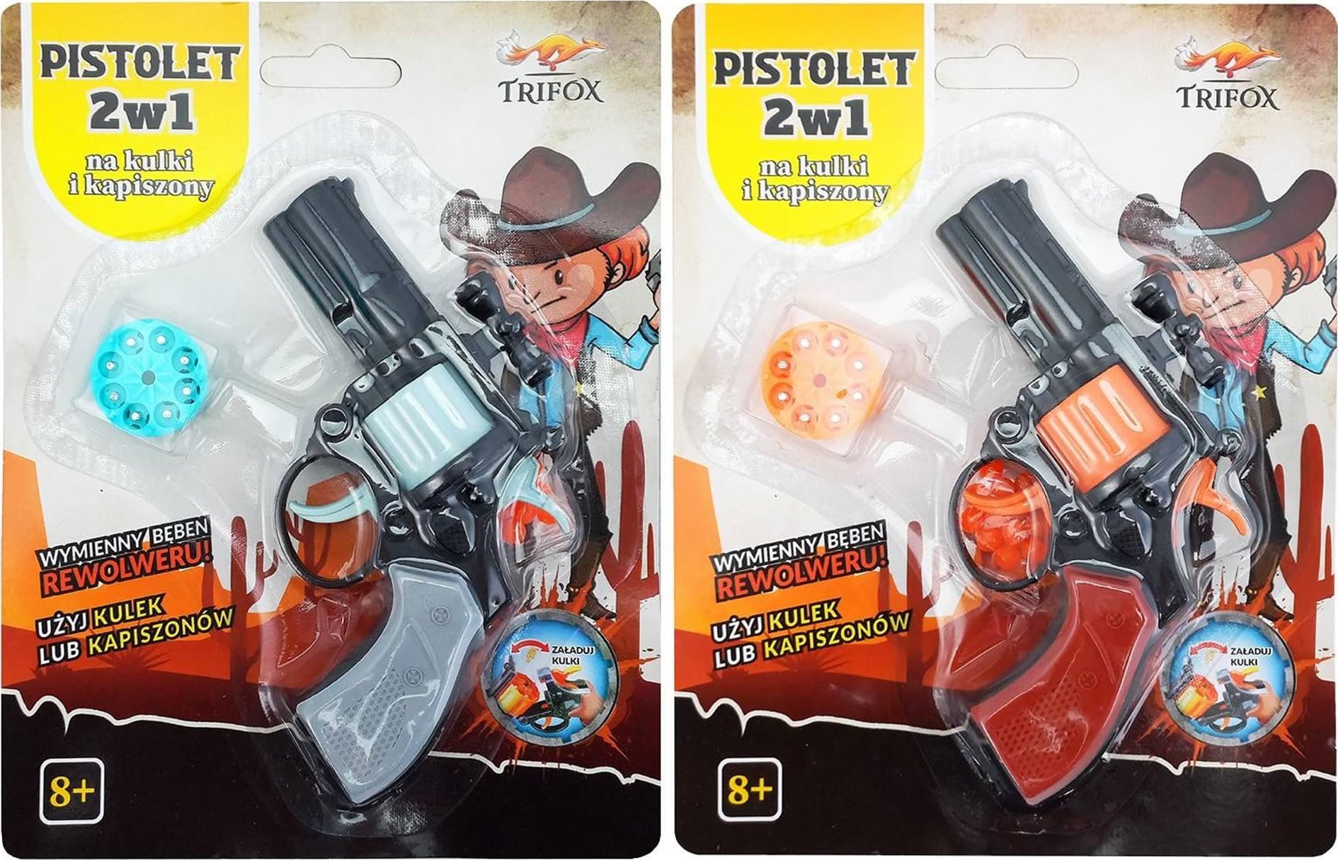 Trifox Pistolet na kapiszony i kulki MIX 495505 (5901353115791) Rotaļu ieroči