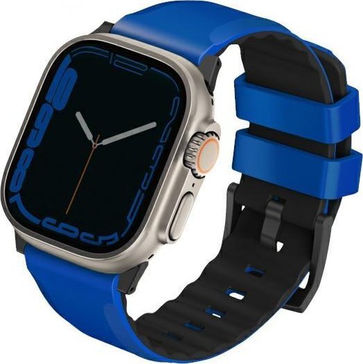 Uniq Pasek UNIQ Linus Apple Watch 4/5/6/7/SE/8/Ultra 44/45/49mm Airosoft Silicone niebieski/racing blue UNIQ897 (8886463684382)