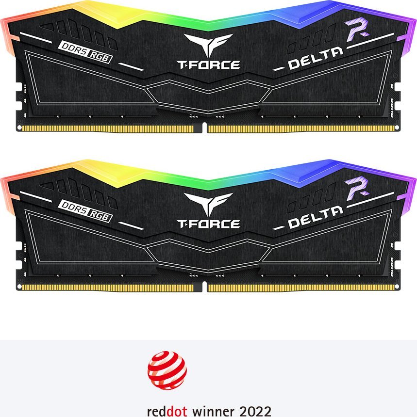 Team Group RAM T-Force DELTA RGB - 48 GB (2 x 24 GB Kit) - DDR5-8200 DIMM CL38 operatīvā atmiņa