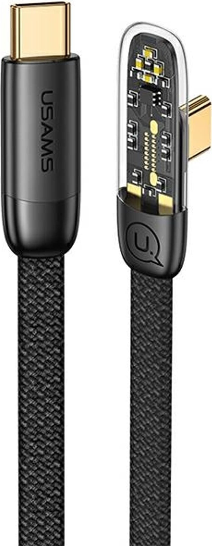 Kabel USB Usams USB-C - USB-C 2 m Czarny (USA897) USA897 (6958444902432) USB kabelis