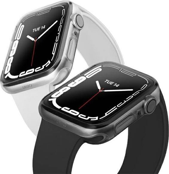 Uniq Etui UNIQ Glase Apple Watch 7 41mm przezroczysty-dymny/clear-smoke [2 PACK] UNIQ552CLSM (8886463679340)