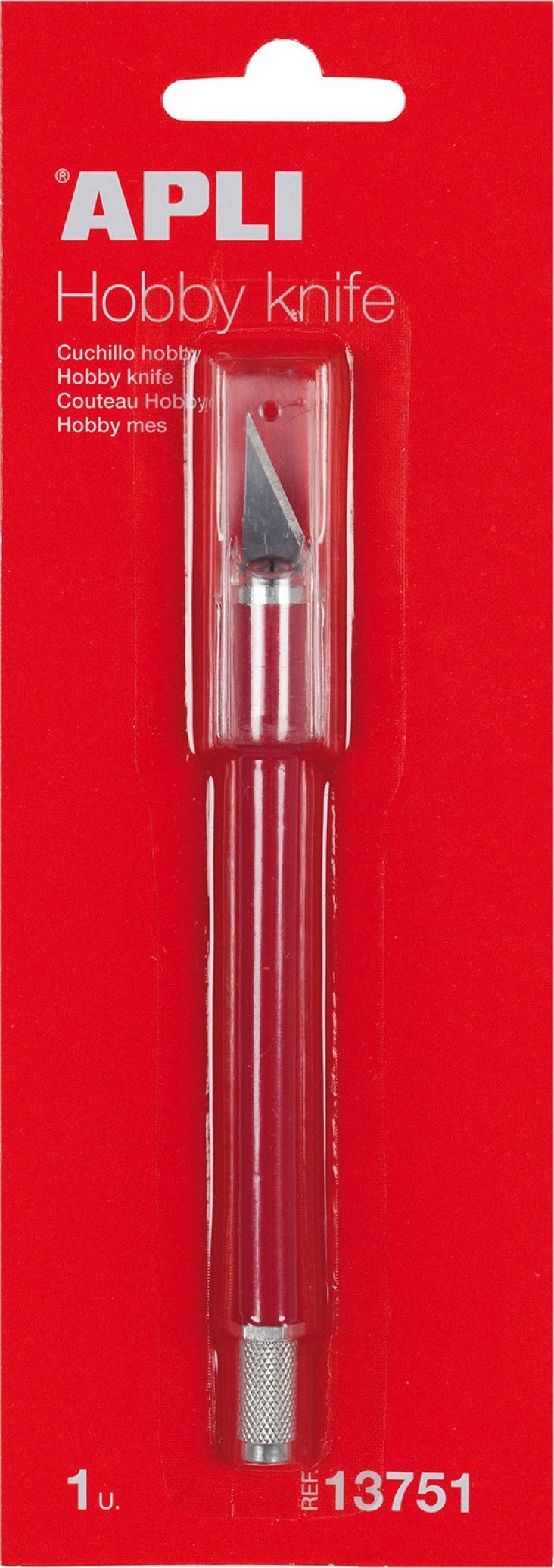 Apli Noz precyzyjny APLI Hobby Knife, skalpel, czerwony PBSX1525 (8410782137511)