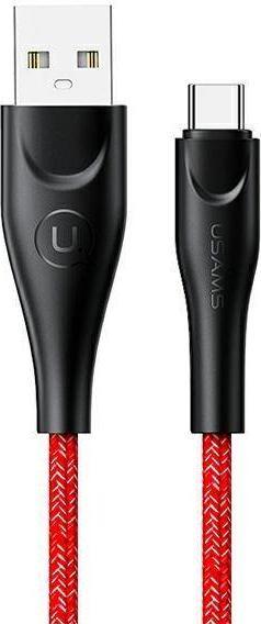 Kabel USB Usams USB-A - USB-C 2 m Czerwony (6958444983554) 6958444983554 (6958444983554) USB kabelis