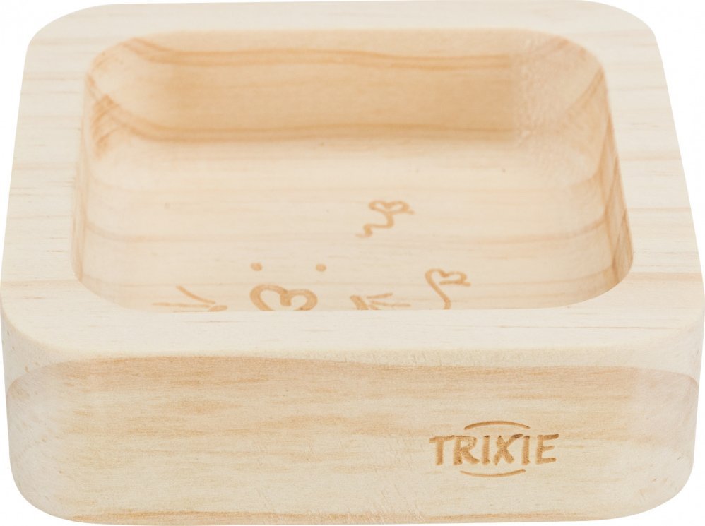 Trixie Miska, dla krolika/gryzoni, drewniana, 60 ml/8  times  8 cm TX-60758 (4011905607580) grauzējiem